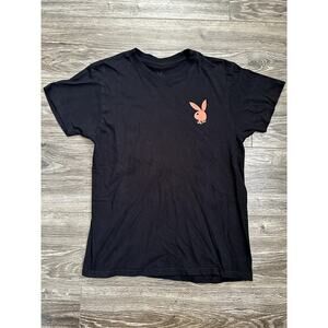 Playboy Women's Crew Neck T-Shirt with Red Logo Bunny Medium